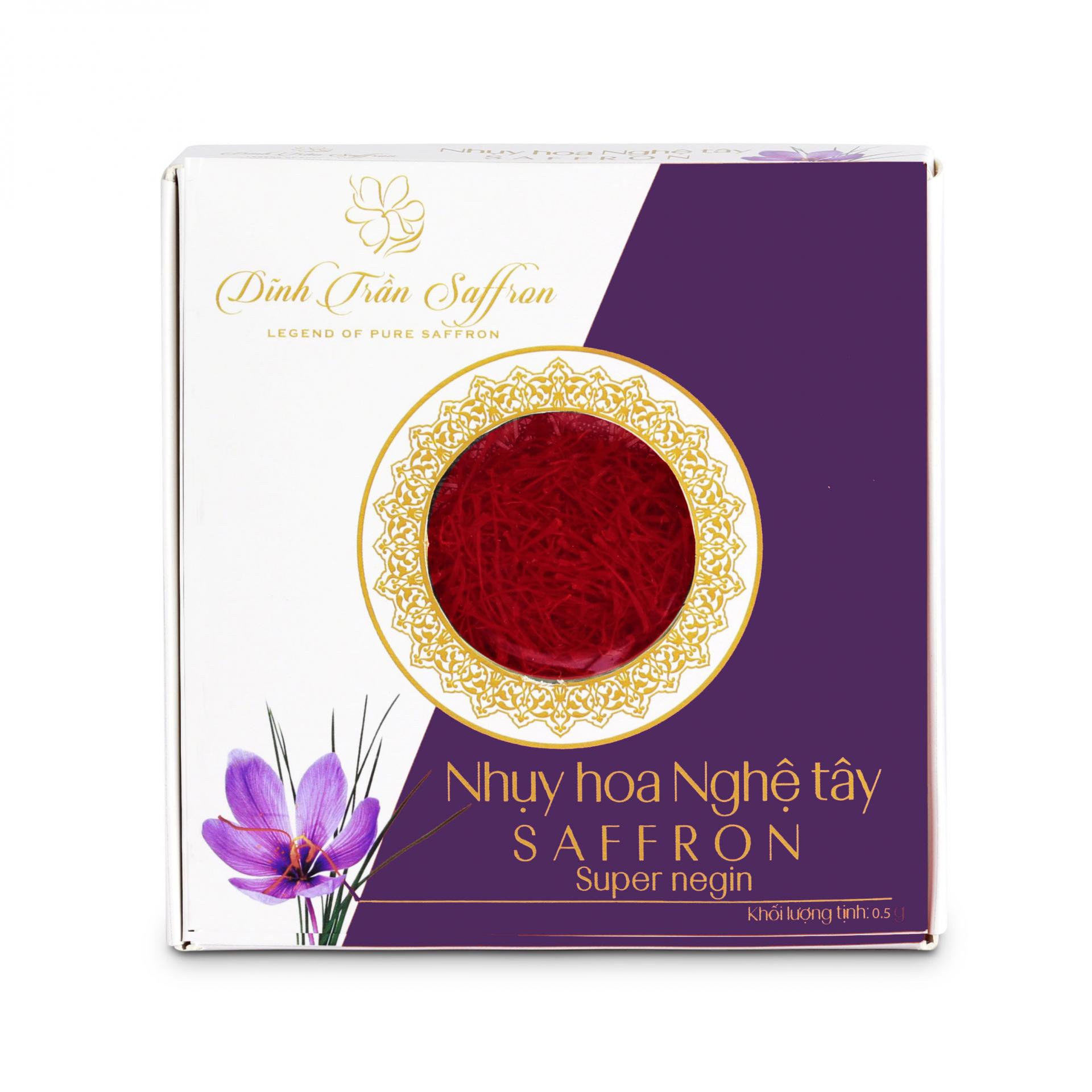 Saffron Dĩnh Trần - Nhụy hoa Nghệ tây từ Iran - 0.5 gram